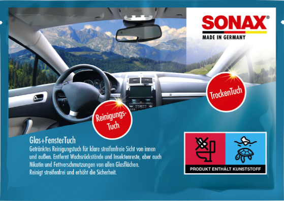 SONAX WachsEntfernerTücher Twin-Pack für klare Autoscheiben SONAX WachsEntfernerTücher Twin-Pack für klare Autoscheiben