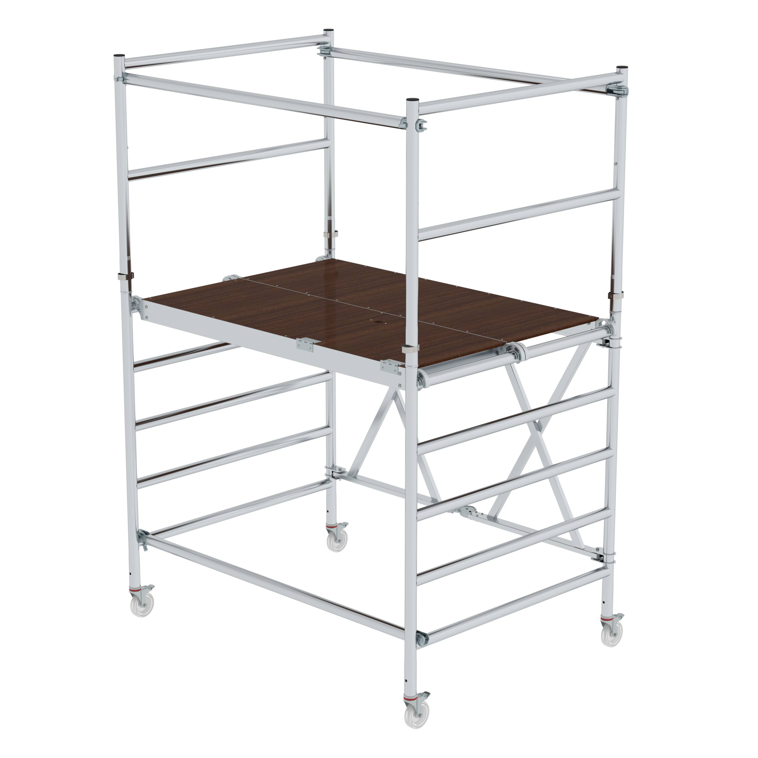 Aluminium-Klappgerüst PL-Höhe 1,54m, 1,35x1,80m von GÜNZBURGER - Leichtes Auf- und Abbauen, Platzspa