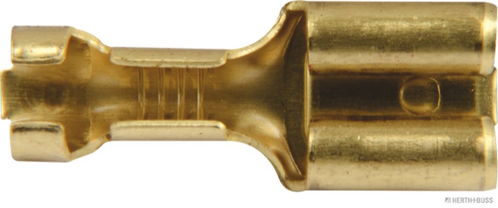 Herth&Buss Flachsteckhülse 19,2mm 1,5-2,5mm² Kabelverbinder Messing Herth&Buss Flachsteckhülse 19,2mm 1,5-2,5mm² Kabelverbinder Messing