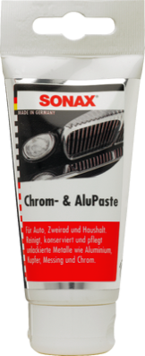Sonax Chrom & AluPaste - Beste Pflegelösung für Chrom, Aluminium & Metalle (75 ml Tube) Sonax Chrom & AluPaste - Beste Pflegelösung für Chrom, Aluminium & Metalle (75 ml Tube)