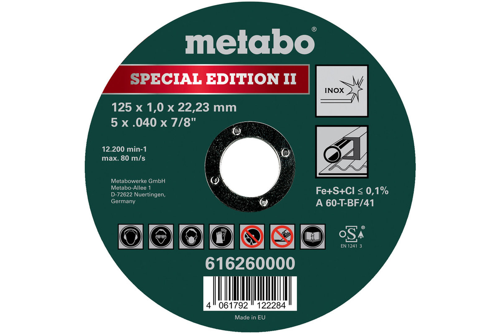 METABO Universal Scheibe 125 mm – Special Edition II für optimale Bearbeitung METABO Universal Scheibe 125 mm – Special Edition II für optimale Bearbeitung