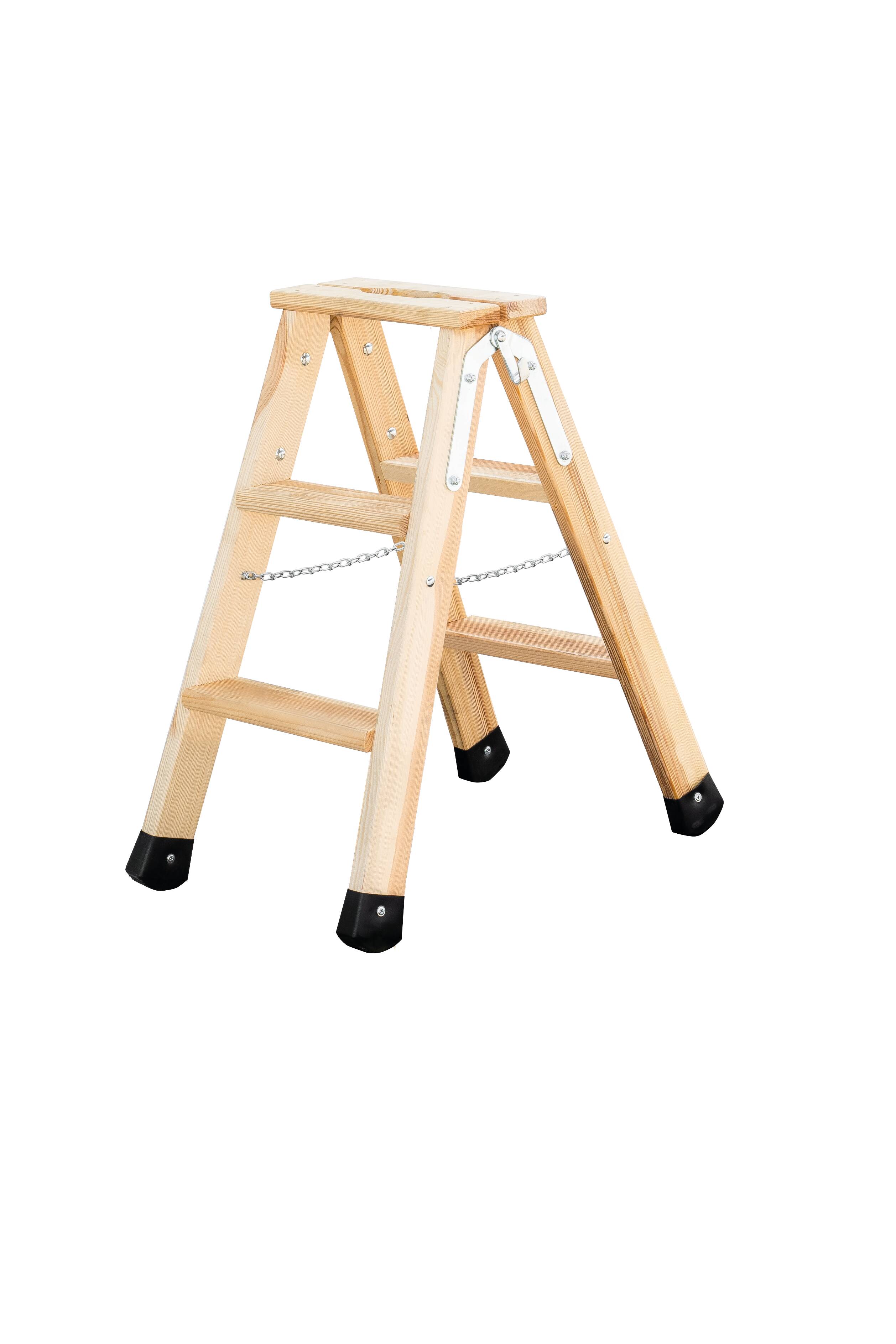 Premium Holz-Stehleiter 2x3 Stufen - GÜNZBURGER STEIGTECHNIK Premium Holz-Stehleiter 2x3 Stufen - GÜNZBURGER STEIGTECHNIK