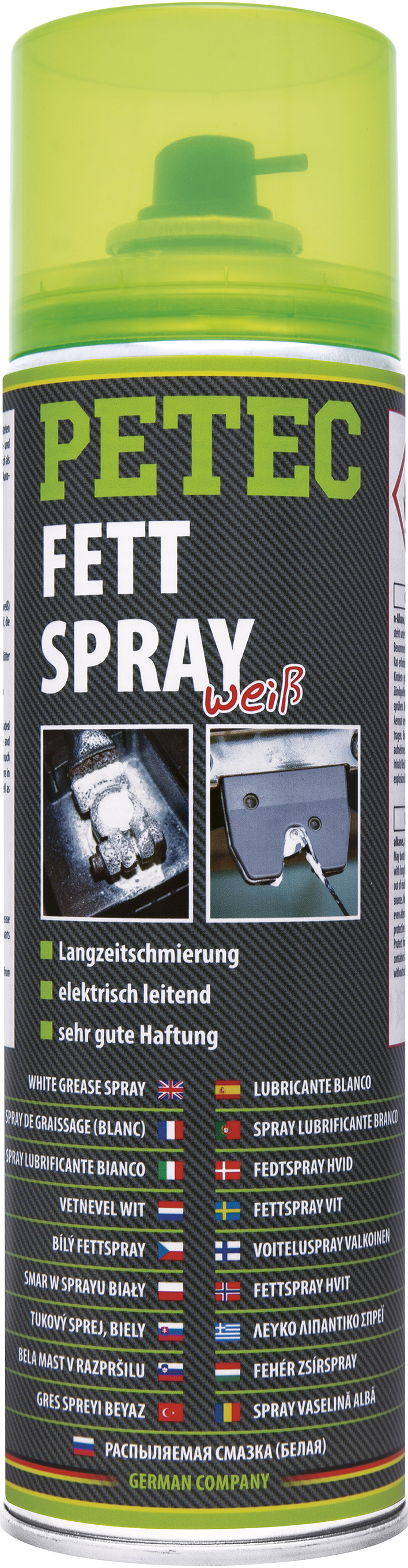Silikonfreies Fettspray 500ml, Temperaturbeständiger Langzeitschutz, Weiß