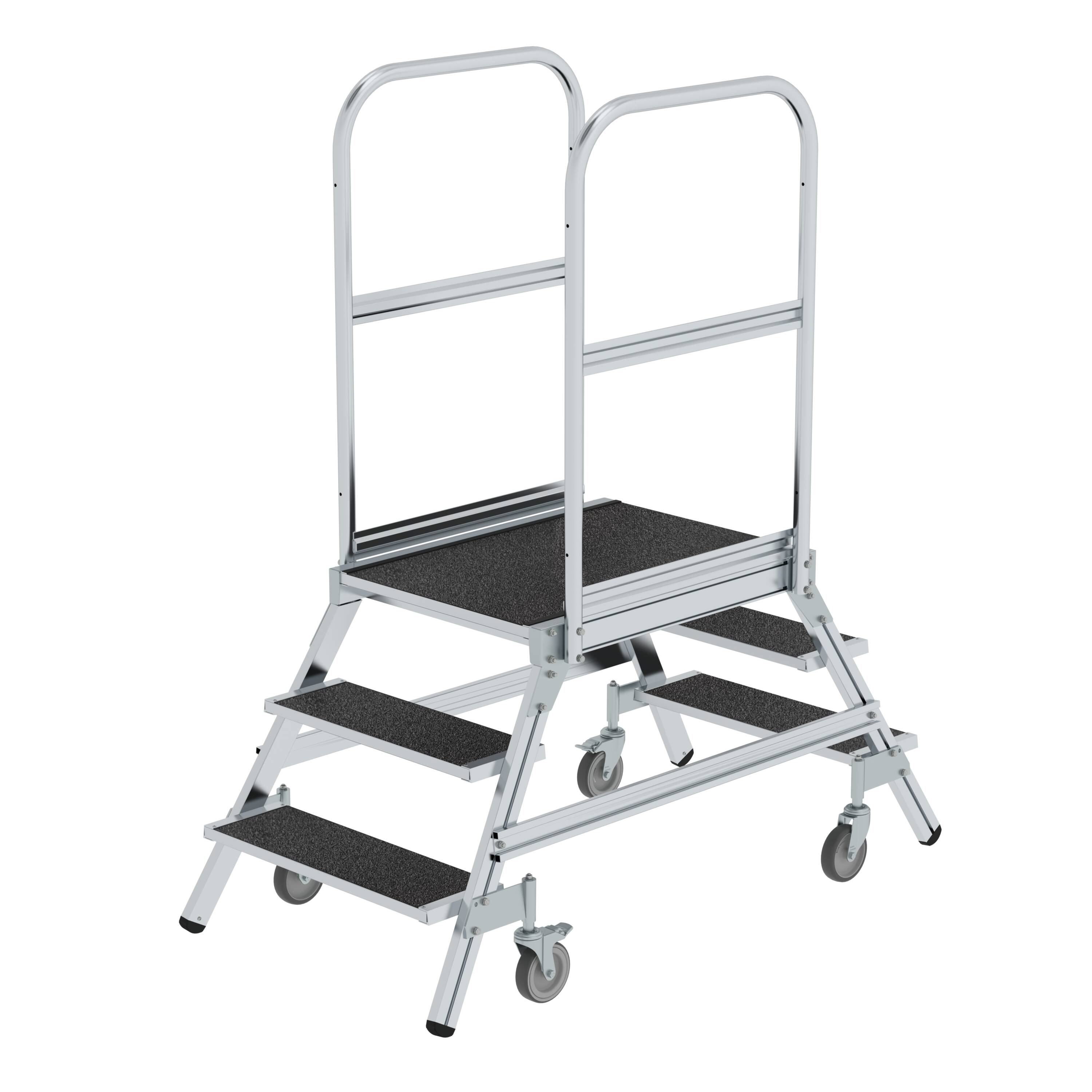 Podesttreppe beids. begehbar mit Federro 3 Stufen Podesttreppe beids. begehbar mit Federro 3 Stufen