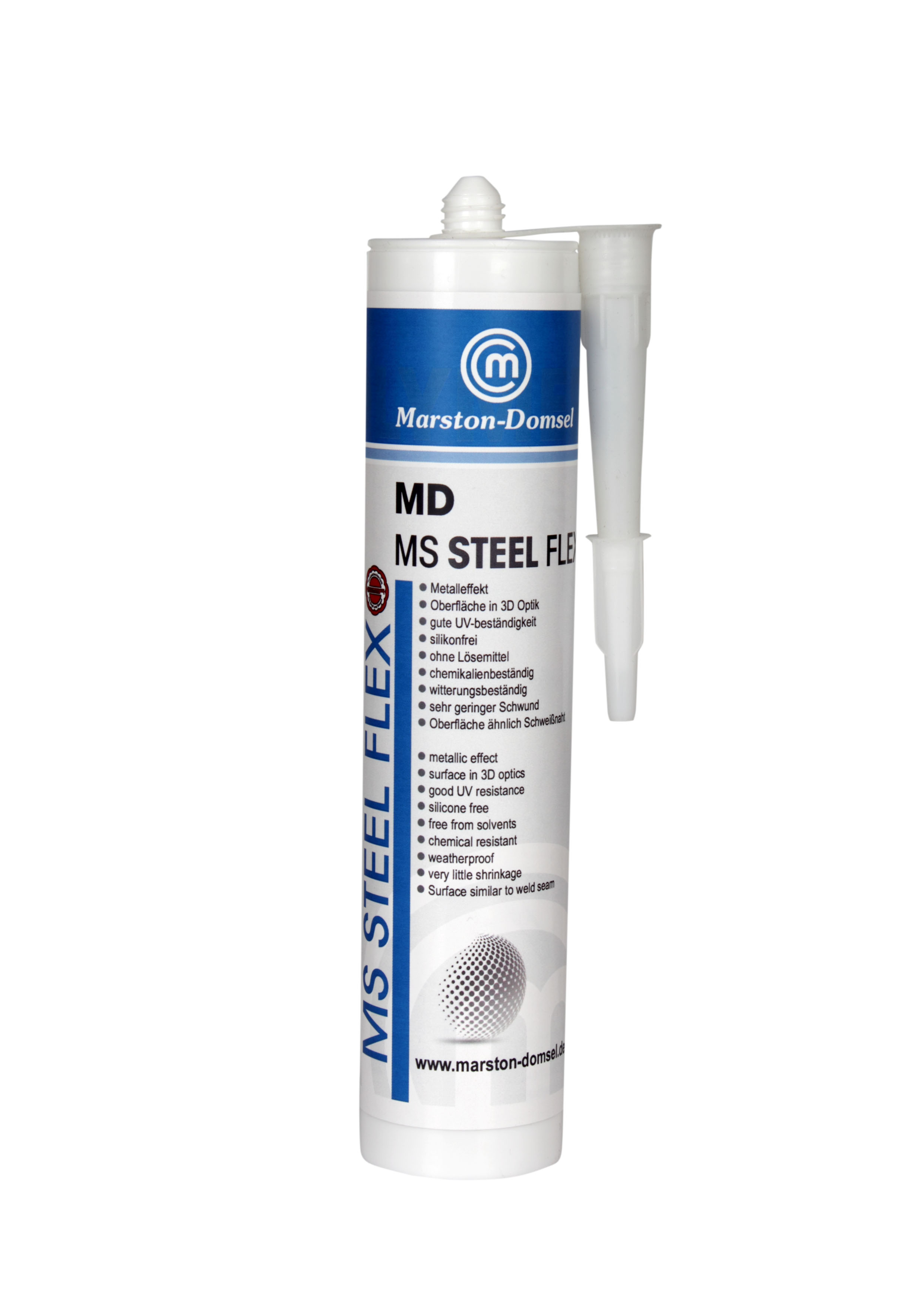 STEEL FLEX Silber MD-MS Polymer 440g - Hochleistungs-Polymerklebstoff von MARSTON-DOMSEL für robuste