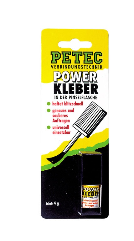 Transparenter Power-Kleber SB, 4g, Silikonfrei, Aushärtend, Temperaturbeständig bis 80°C Transparenter Power-Kleber SB, 4g, Silikonfrei, Aushärtend, Temperaturbeständig bis 80°C