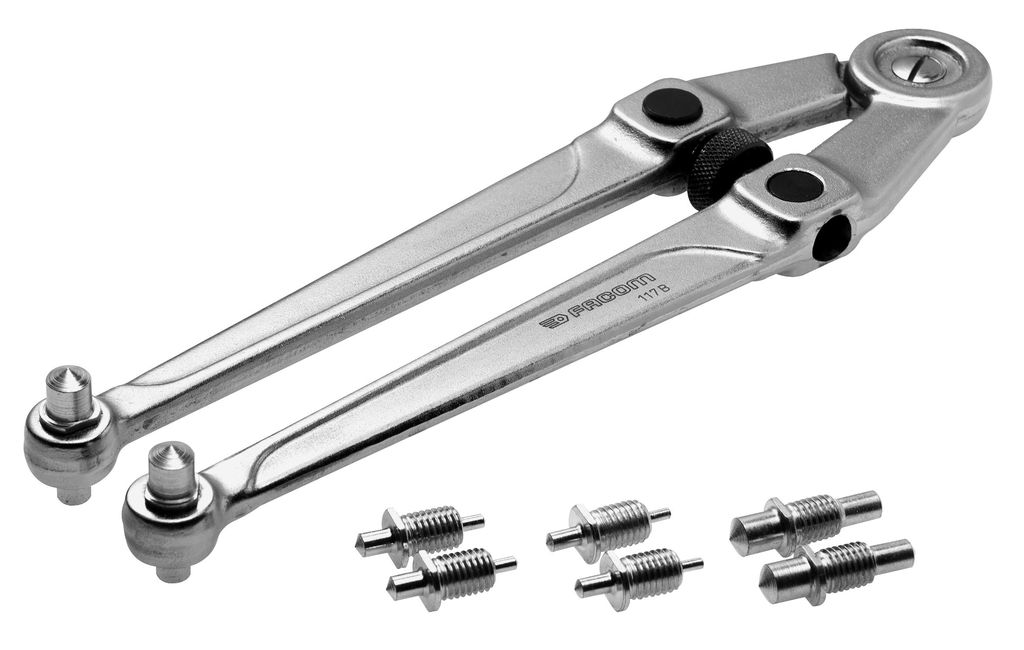 Verstellbarer Stirnlochmuttern-Schlüssel 20-100mm FACOM