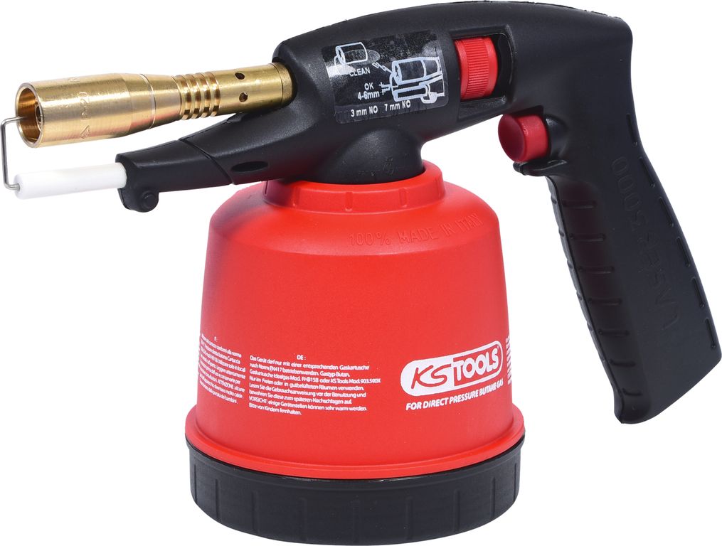 KS Tools Kartuschenlötgerät 890g, 1700°C Flamme, 650°C Arbeitstemp. KS Tools Kartuschenlötgerät 890g, 1700°C Flamme, 650°C Arbeitstemp.
