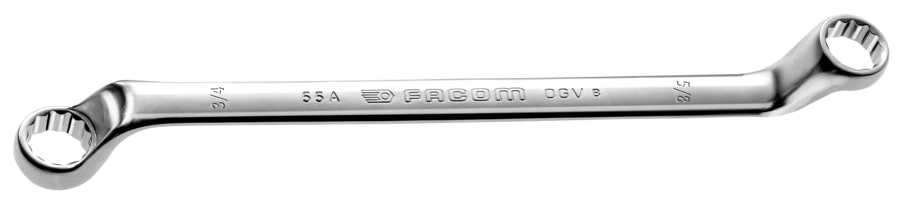 FACOM Doppelringschlüssel 55A - 12-Kant gekröpft 1/2x9/16, ideal für Serienarbeiten FACOM Doppelringschlüssel 55A - 12-Kant gekröpft 1/2x9/16, ideal für Serienarbeiten