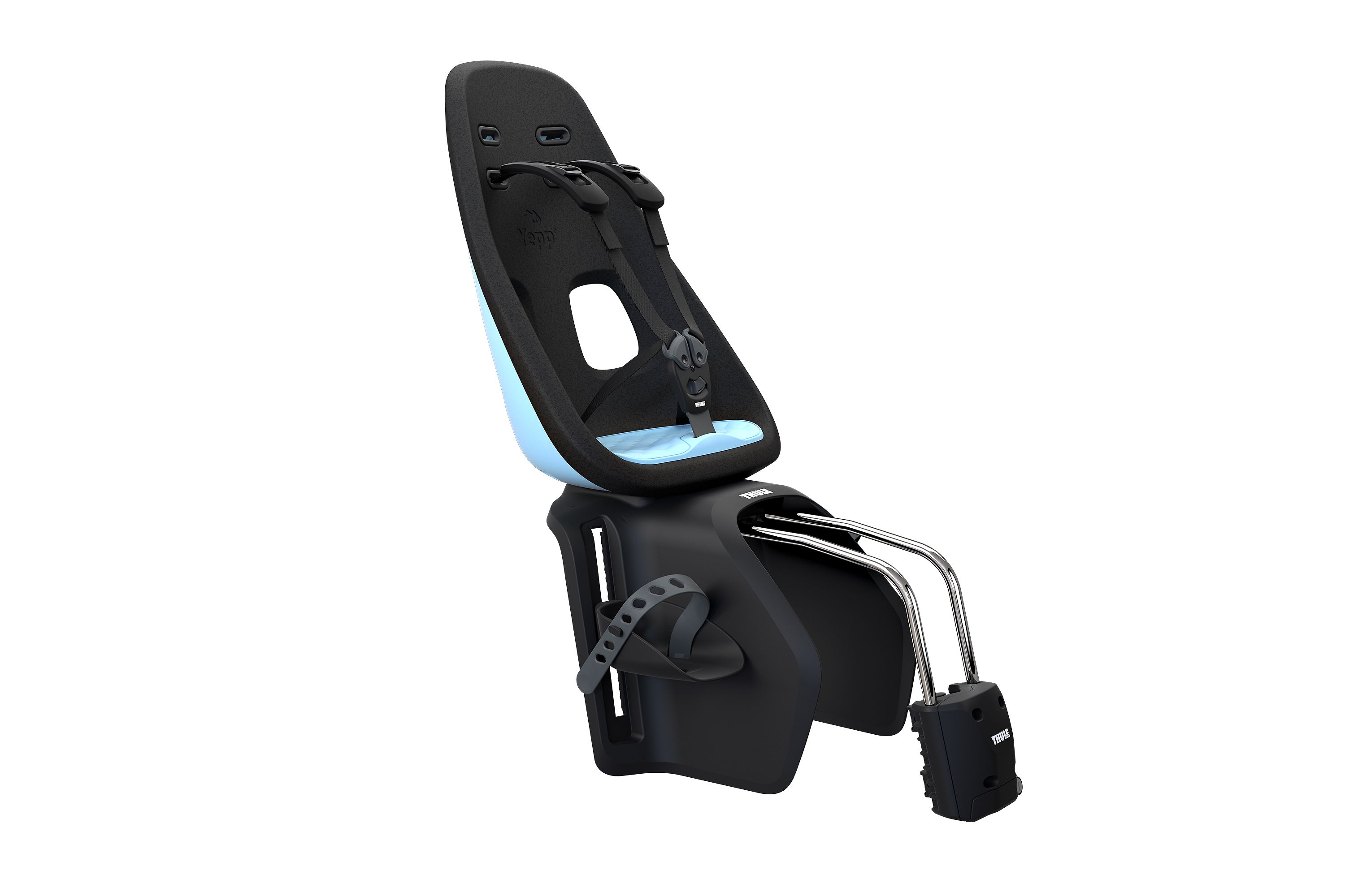 Thule Yepp Nexxt Maxi Fahrradkindersitz in Aquamarinblau - Leichter, Sicherer & Komfortabler für den