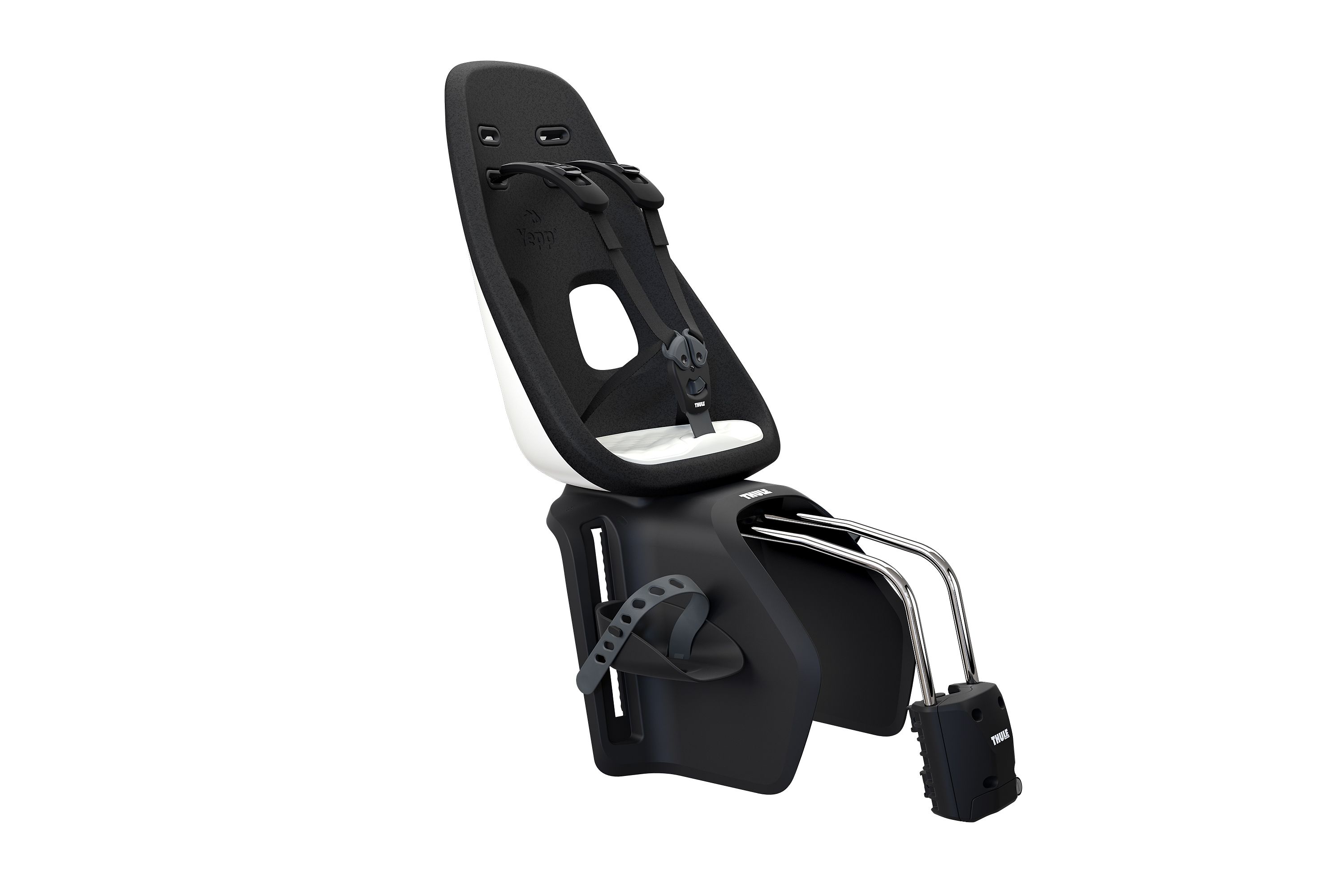 Thule Yepp Nexxt Maxi Snow Weiß - Sicherer & Komfortabler Fahrradkindersitz zur Rahmenmontage