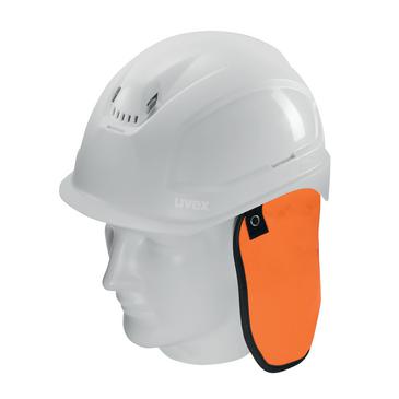 UVEX Kopfschutz mit abnehmbaren Nackenschutz orange UVEX Kopfschutz mit abnehmbaren Nackenschutz orange