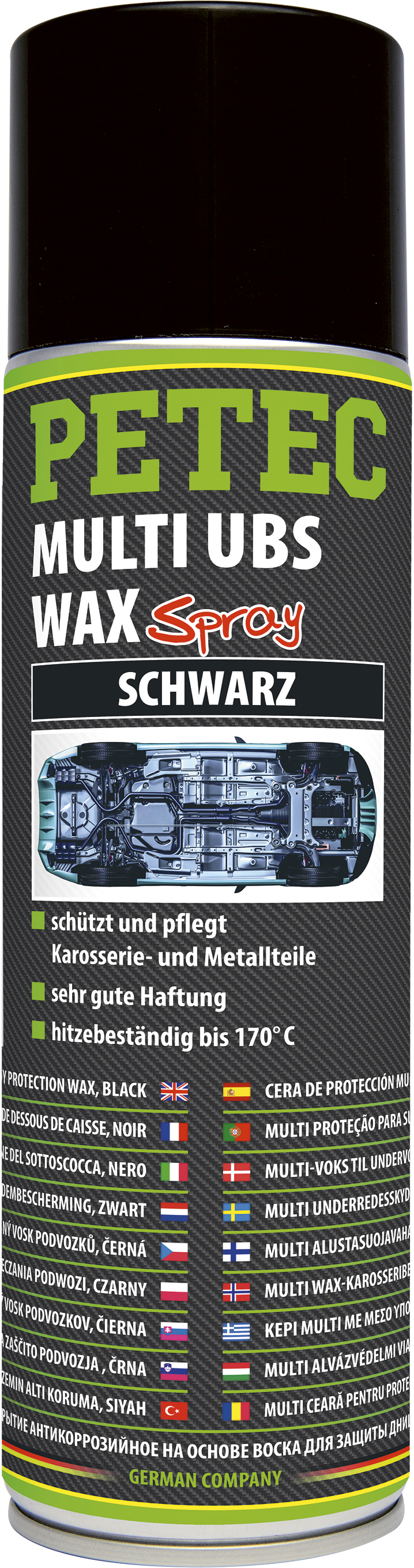 Unterbodenschutz-Spray Korrosionsschutz Auto, 500ml PETEC Unterbodenschutz-Spray Korrosionsschutz Auto, 500ml PETEC