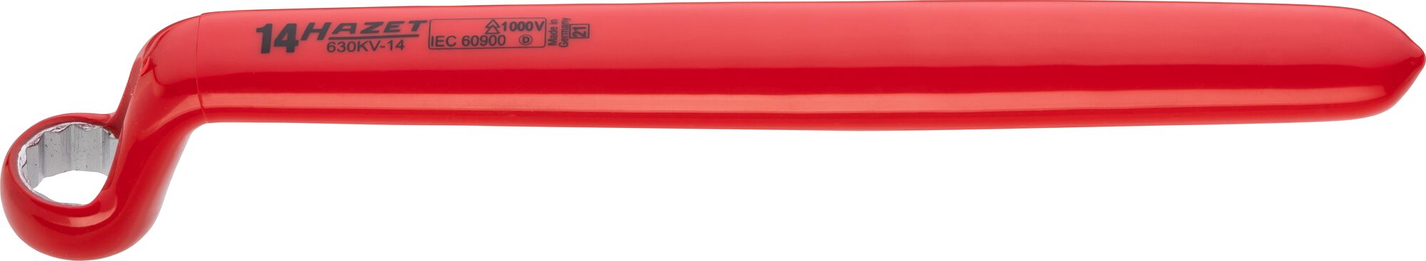 HAZET 14mm Isolierter Einringschlüssel - Tief gekröpft, IEC 60900