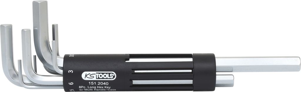 3 in 1 Winkelschlüsselset - KS TOOLS - lange Ausführung - DIN ISO 2936 - Gewicht 340g - Matt verchro