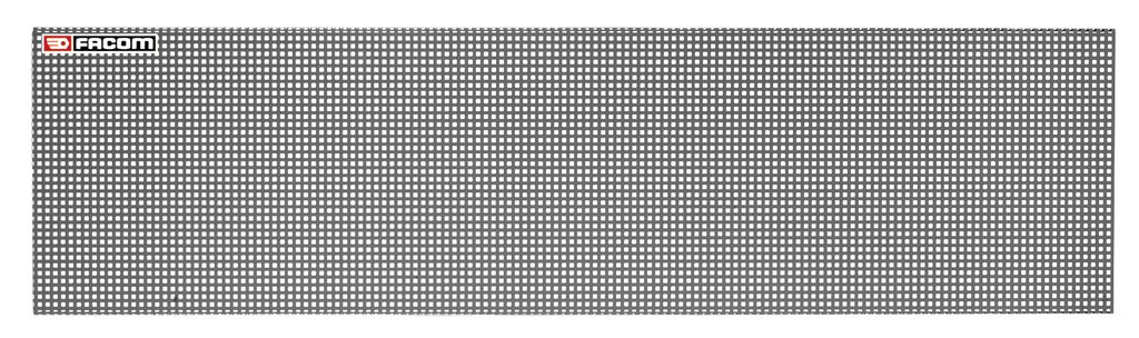 Werkstatt-Organisation: FACOM Lochtafel Grau 1665x444mm Werkstatt-Organisation: FACOM Lochtafel Grau 1665x444mm
