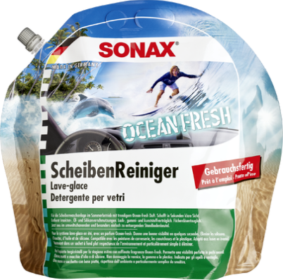 SONAX Scheibenreiniger Ocean Fresh - 3L, Erfrischender Duft SONAX Scheibenreiniger Ocean Fresh - 3L, Erfrischender Duft