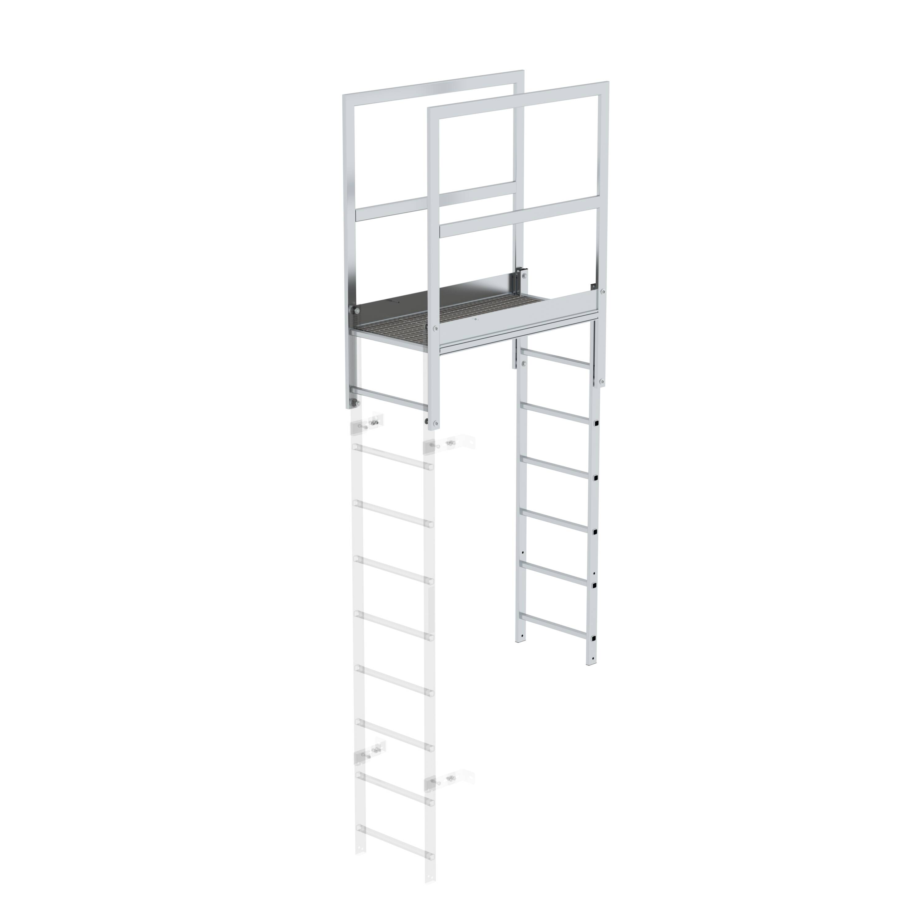 Attika-Überstieg in Sonderlängen von GÜNZBURGER STEIGTECHNIK