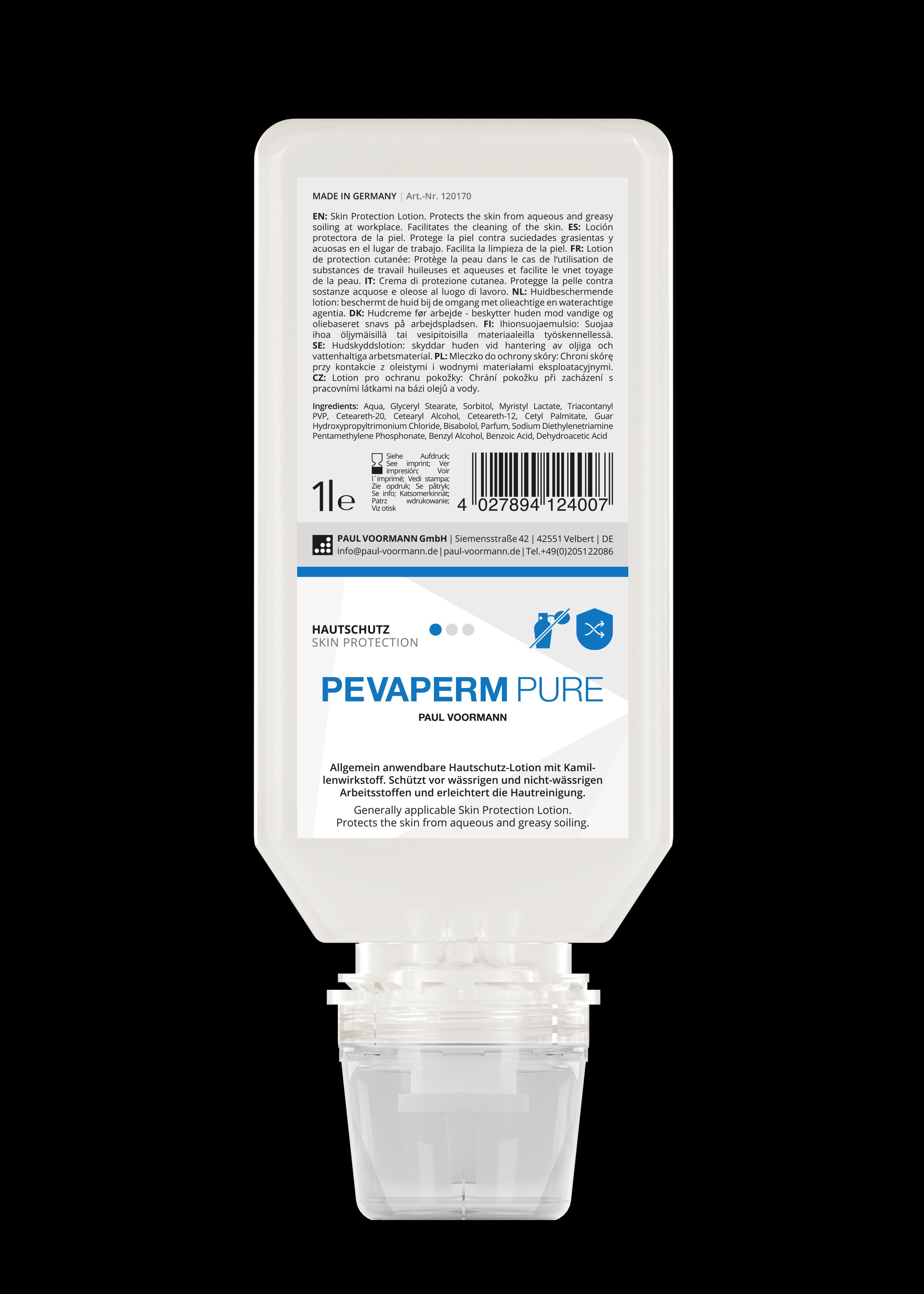 Pevaperm PURE Softflasche: Unparfümierte Hautschutz & Handschutz Lotion gegen wässrige und nicht wäs Pevaperm PURE Softflasche: Unparfümierte Hautschutz & Handschutz Lotion gegen wässrige und nicht wäs