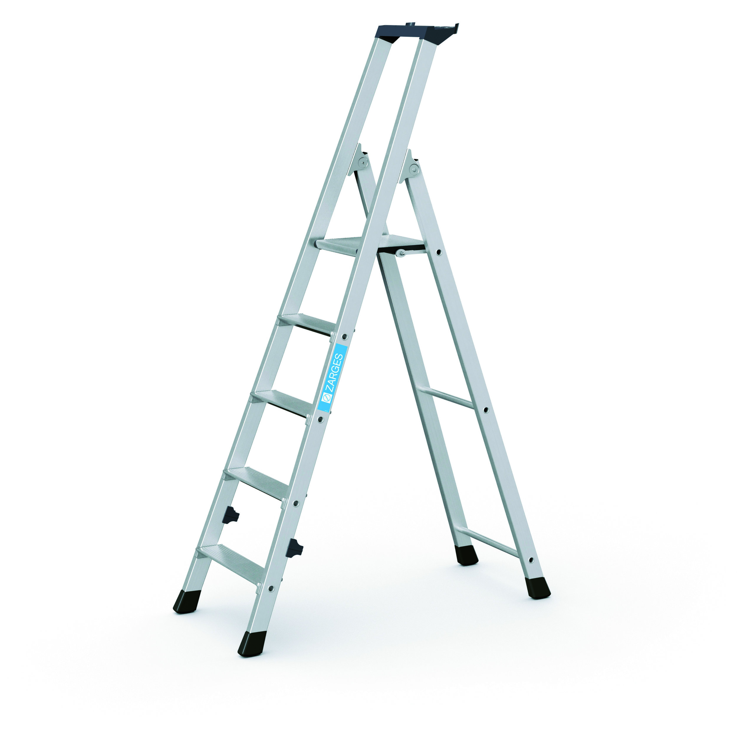 ZARGES Nova S 5-Stufen Stehleiter, 3,05 m Arbeitshöhe, Rutschfest ZARGES Nova S 5-Stufen Stehleiter, 3,05 m Arbeitshöhe, Rutschfest