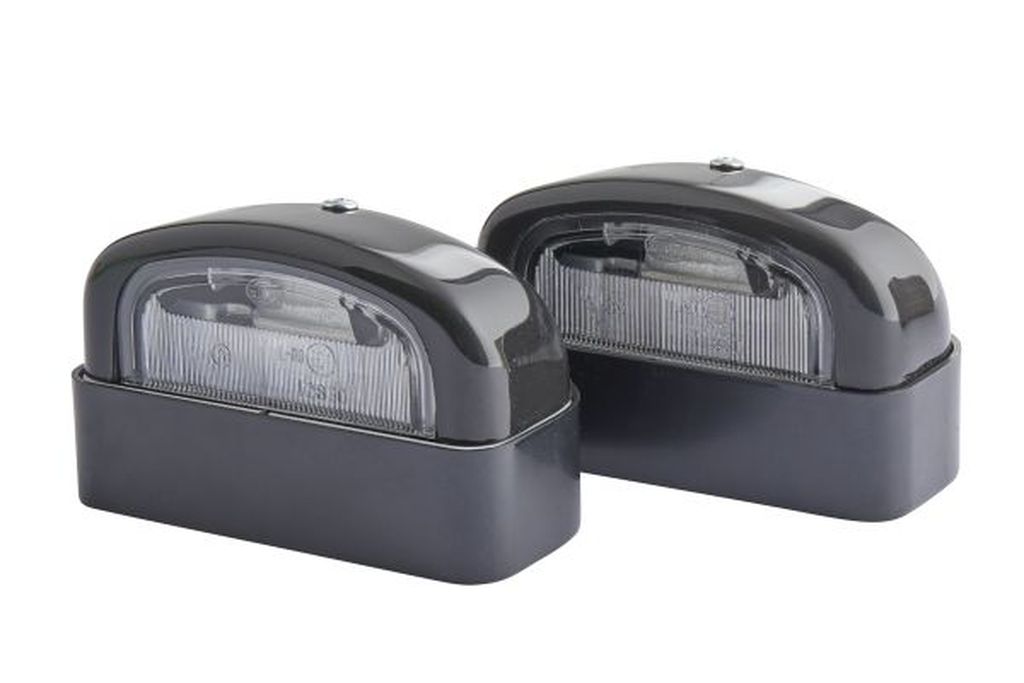 HELLA Kennzeichenleuchte 2KA 001 386-281, schwarz, E-Typ-geprüft