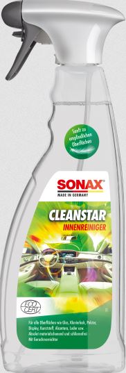 SONAX CleanStar Ecocert - Kunststoff reinigen & Wassersparen mit Cockpit & Kunststoffpflege SONAX CleanStar Ecocert - Kunststoff reinigen & Wassersparen mit Cockpit & Kunststoffpflege