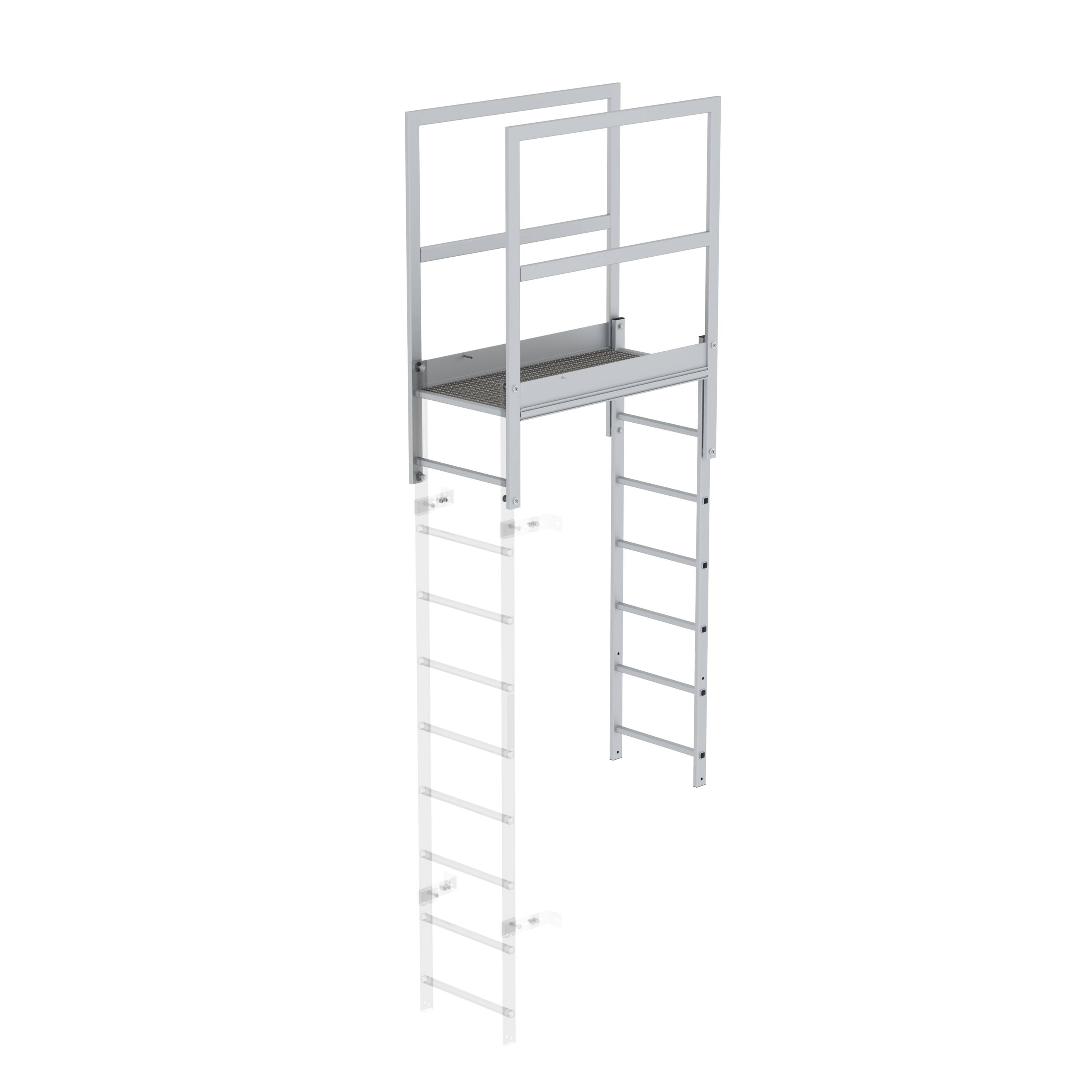 Attika-Überstieg mit Gitterrost von GÜNZBURGER STEIGTECHNIK - Spezialist für Überstiege und Steigtec