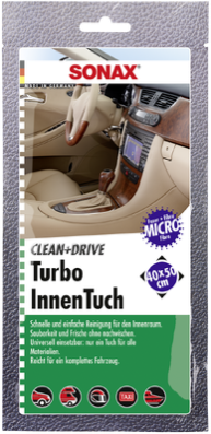 SONAX Clean & Drive TurboInnenTuch 44x45cm für Autoinnenreinigung - sanft, gründlich, schlierenfrei SONAX Clean & Drive TurboInnenTuch 44x45cm für Autoinnenreinigung - sanft, gründlich, schlierenfrei