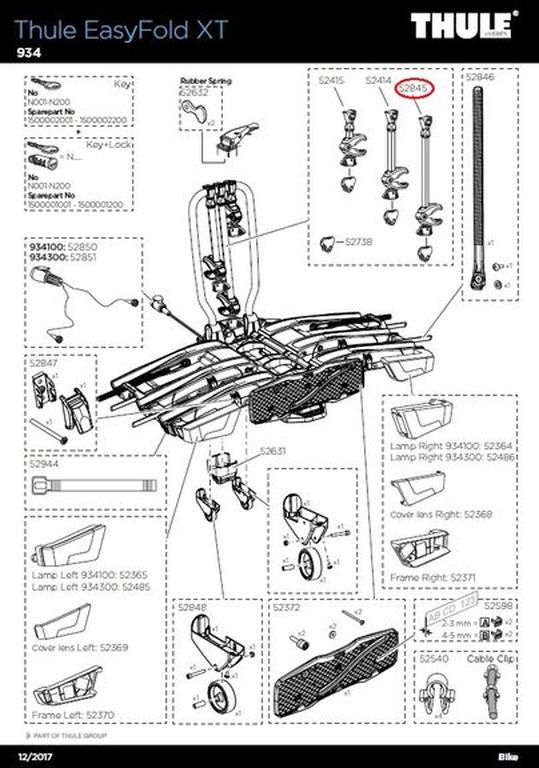 Thule Premium RMS Bike Haltearm XT für EasyFold XT 934 Träger Thule Premium RMS Bike Haltearm XT für EasyFold XT 934 Träger