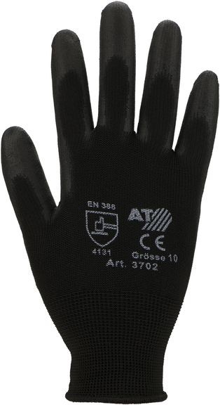 ASATEX Premium Handschutz in Schwarz, Größe 8 - Robuster Arbeitshandschuh für optimalen Schutz