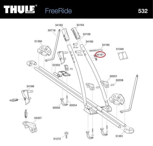 THULE Gummistopfen (575 532) - Das unverzichtbare Zubehör für deine Fahrradträger FreeRide Modelle