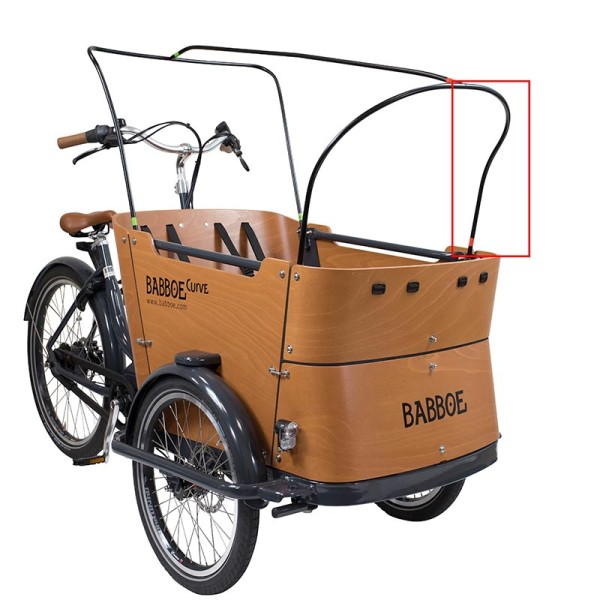 BABBOE Curve Gestänge - Linkes Vorder-Regen- und Sonnenverdeck-Ersatzteil - Für den Fahrradträger-Au