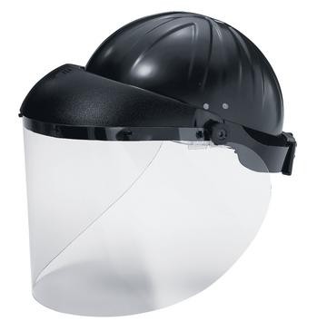 UVEX Kopfschutz 9708 - Farbloses, beschlagfreies Visier mit robuster Gesichtsschutzschirm & Kopfschu