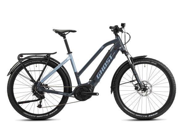 GHOST E-Teru Essential EQ Mid Elektrofahrrad dark grey/met. light blue - glossy S: Ideal für den All