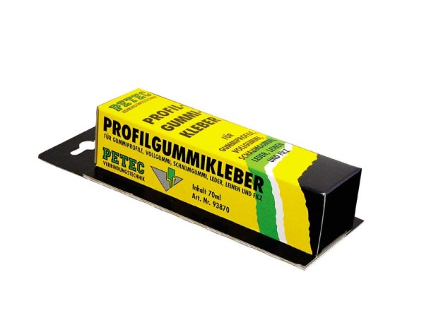 Profilgummikleber 70ml, Temp.Ber. 30-120°C, Gelb-Transparent - PETEC