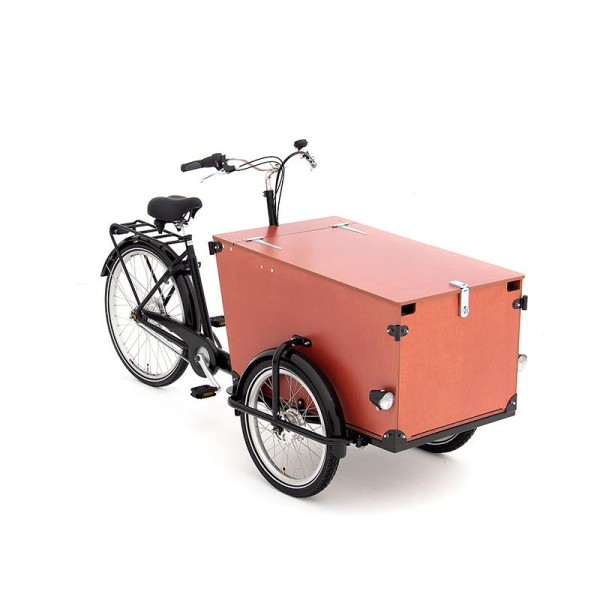 BABBOE Pro Trike Schwarz E-Lastenrad | 265L Holz Transportbox
