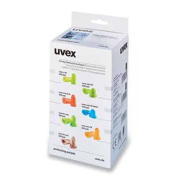 UVEX xtra-fit Gehörschutz Nachfüllbox - Optimale Anpassung und Schutz für Große Gehörgänge - 250 Paa
