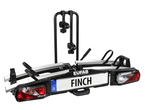 EUFAB Fahrradheckträger Finch für 2 Fahrräder | E-Bike geeignet | Schnellmontage