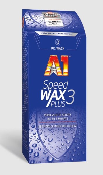 A1 Speed Wax Plus 3 Carnauba Autowachs 250ml - Langzeit Wasserabweisend