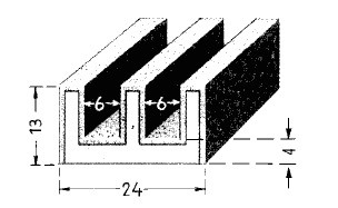 HAPPICH Samtschiene 462A511 400A814 - Profil- und Kantenschutz 2x6mm