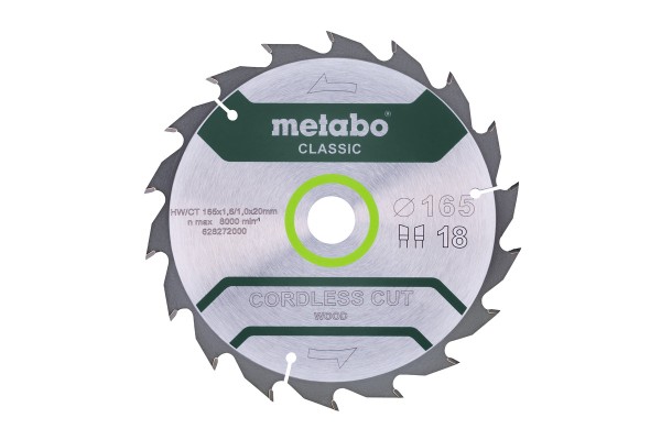 METABO Kreissägeblatt HW/CT 165 x 20 mm – Vielseitig für Holzarbeiten