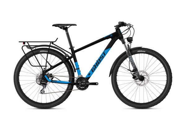GHOST KATO EQ 27.5 AL Hardtail Fahrrad, Schwarz/Blau - 100mm Federweg und Wartungsarme Komponenten