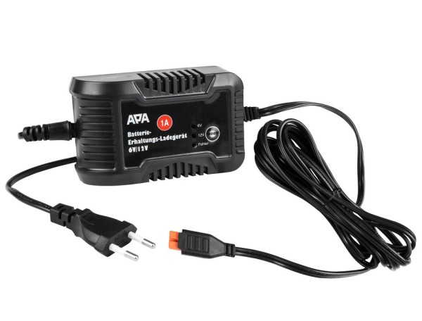 APA Batterie-Erhaltungsladegerät 6/12V 1A- Verbessert Leistung, Lebensdauer - Geeignet für AGM, Gel,