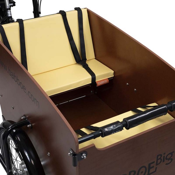 Babboe Kissenset für Lastenfahrräder Big/Dog - Fördert einen bequemen Sitz in fröhlichem Mellow Yell