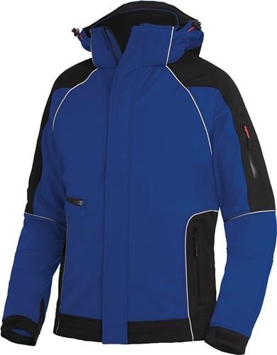 FHB Softshelljacke XL Wasserdicht Atmungsaktiv Royal/Schwarz