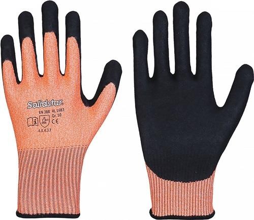 Hochleistungs-Schnittschutzhandschuhe orange/schwarz SCHORK NW