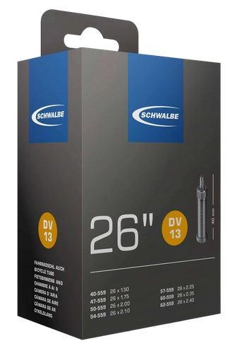 Schwalbe DV 13 Fahrradschlauch 26x1.50-2.50 Zoll, 40/62-559, DV 40mm