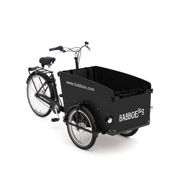 Babboe Big Schwarz Lastenfahrrad - Robustes Dreirad für bis zu 4 Kinder hergestellt von BABBOE