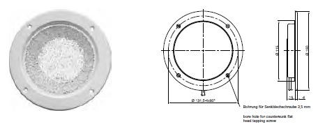 Aufbaulampe LD 110-A, Al gebürstet