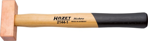 Hazet Kupferhammer aus Deutschland, L 330mm & Gewicht 750g: Hochwertiger Hammer mit Hickory-Stiel